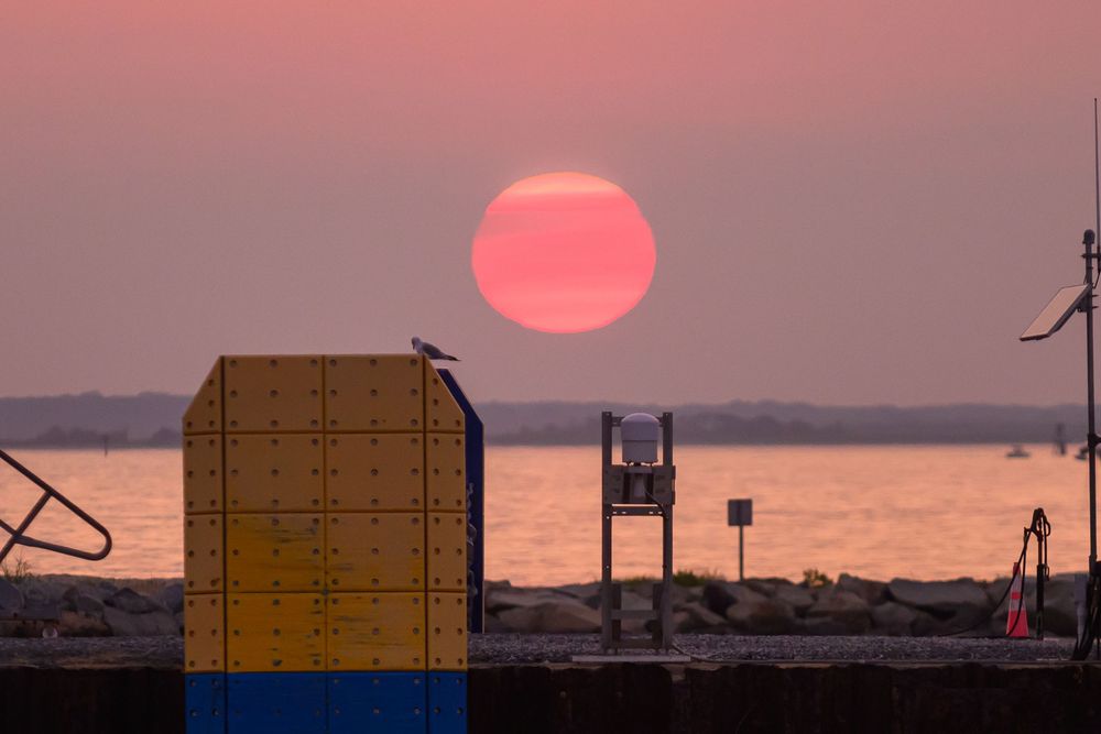 sunset at the docks