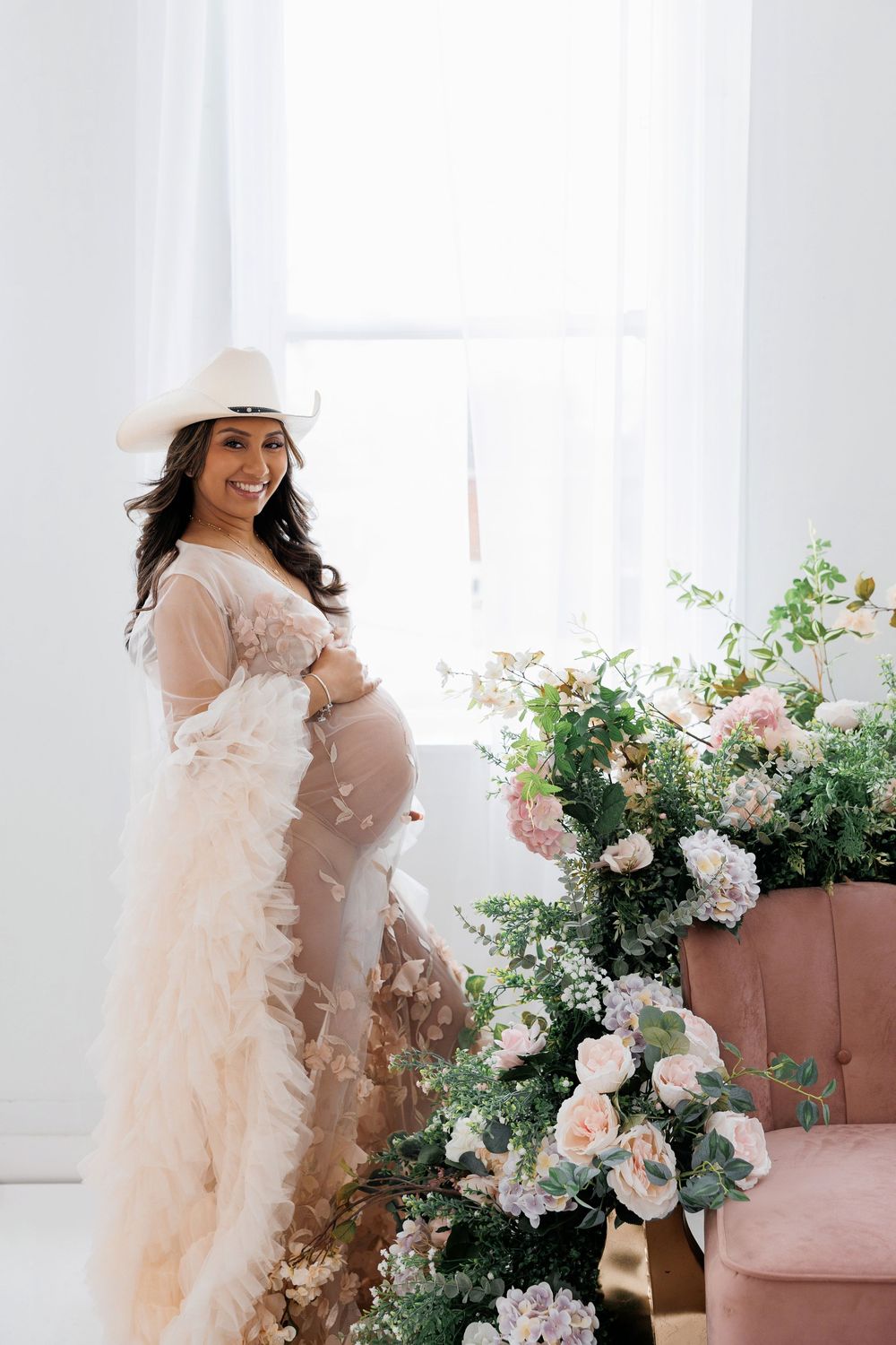 Luxury studio maternity photography in Batavia Illinois by Olena Swoboda Photography LLC