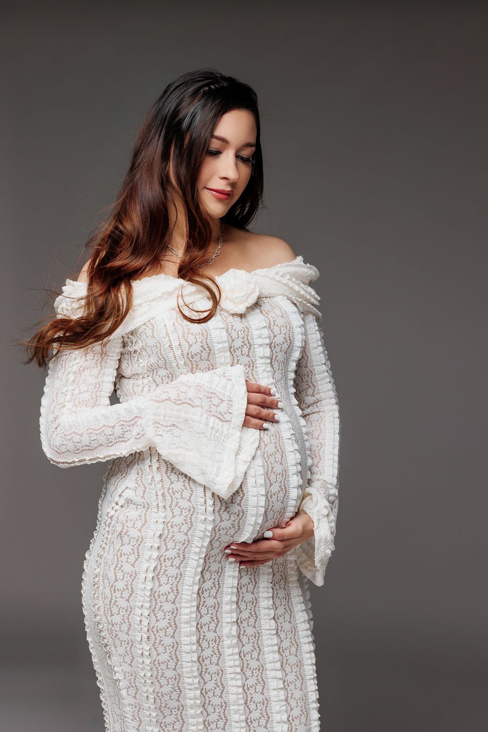 Luxury studio maternity photography in Batavia Illinois by Olena Swoboda Photography LLC