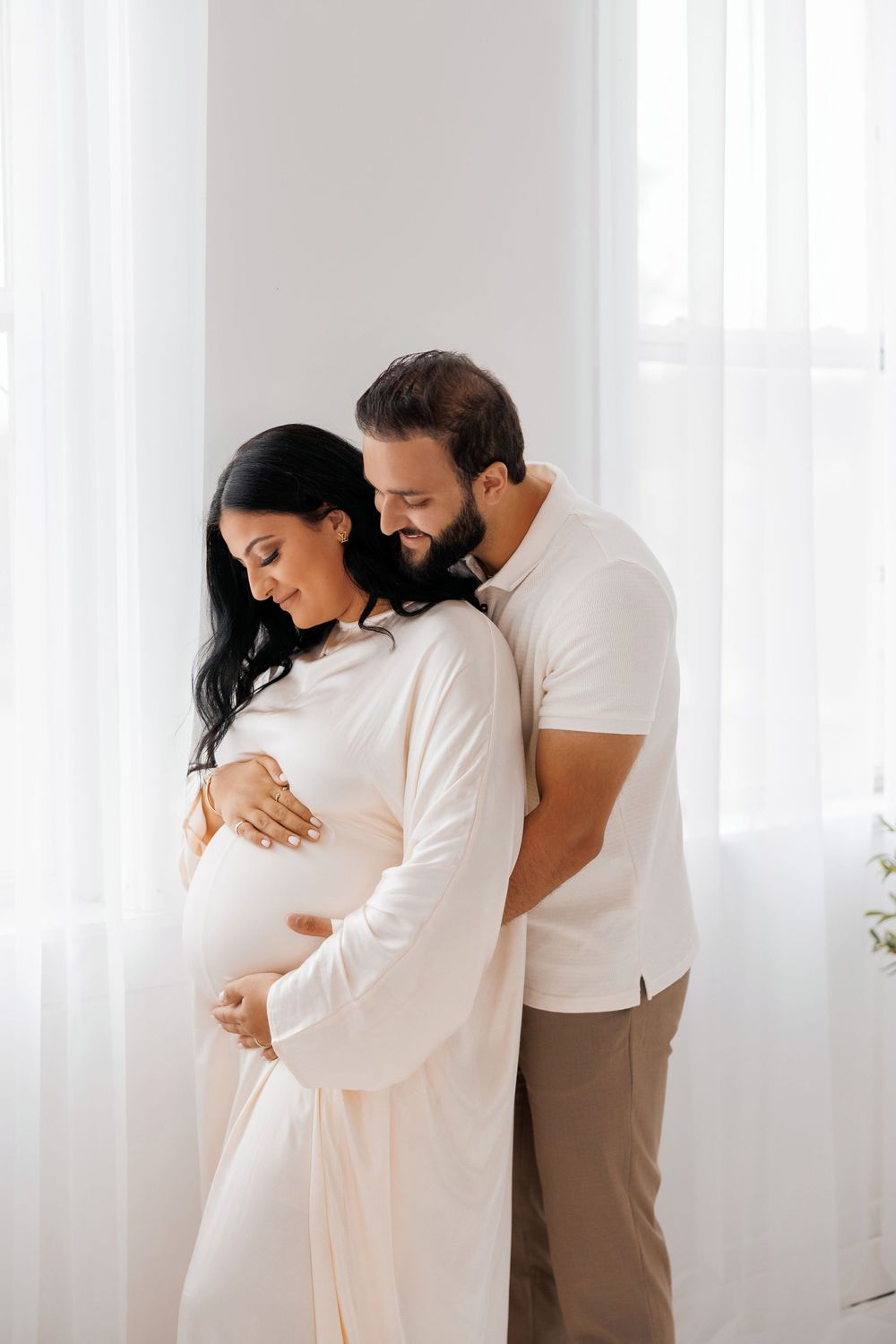 Luxury studio maternity photography in Batavia Illinois by Olena Swoboda Photography LLC