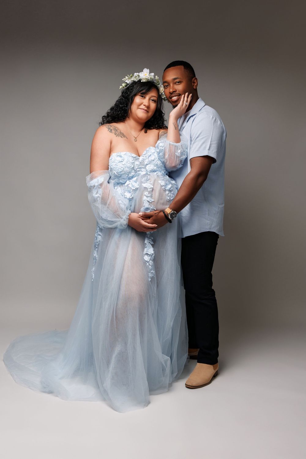 Luxury studio maternity photography in Batavia Illinois by Olena Swoboda Photography LLC