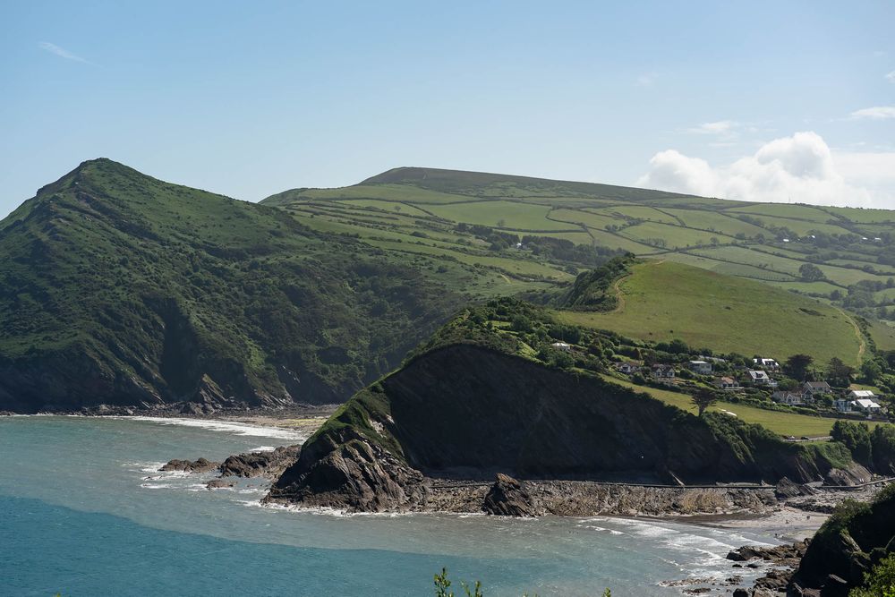 Views of cliffs opposite Devon Wedding venue Sandy Cove Hotel