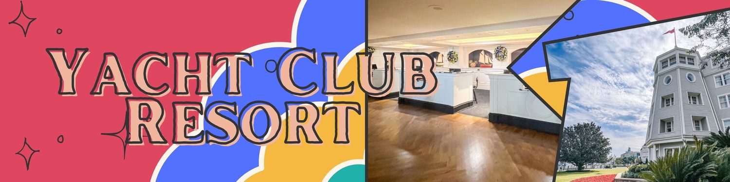 Collage banner featuring yacht club and resort architectural elements.