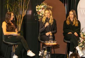 Panel discussion featuring speakers at a luxury wellness and fashion event in San Francisco photographed by Raymond C. Hansell Photography.