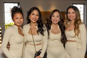 Portrait of attendees posing together during a Bay Area fashion and lifestyle event photographed by Raymond C. Hansell Photography.