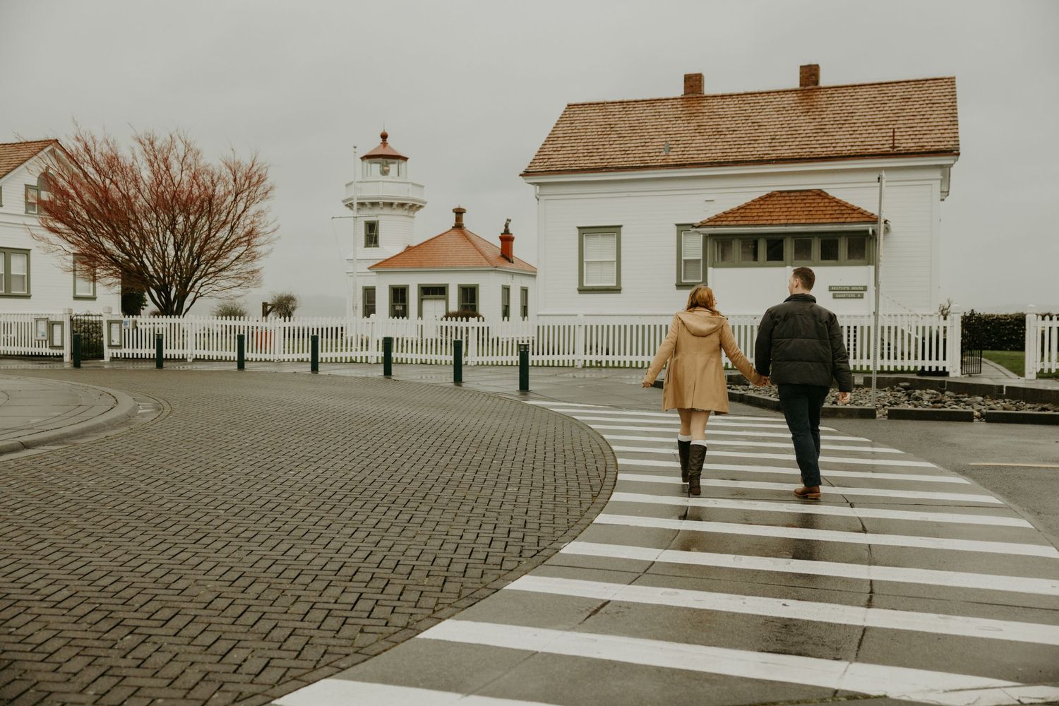 A session in Mukilteo Washington photographing couples walking to the beach for an anniversary session. Capturing a candid moment
