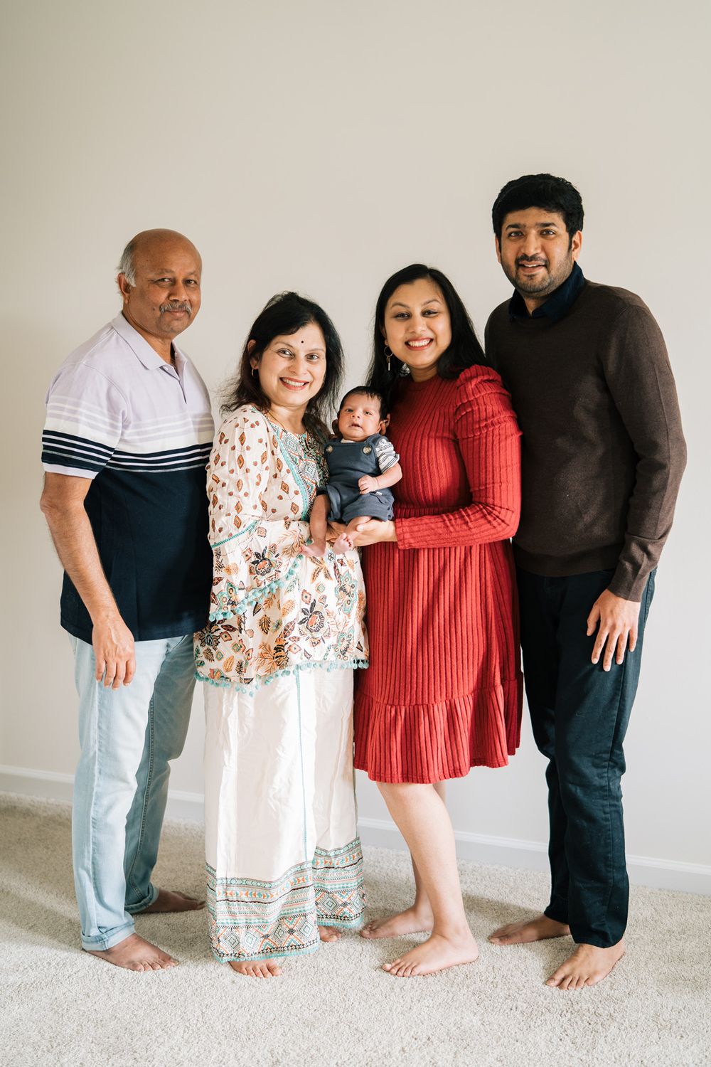 At home newborn and family portraits. Photography by Two Birds. Lockport, Illinois Photographer.
