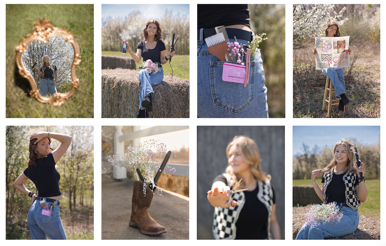 Social media marketing for my business, photos to market my business, hairstylist branding photos, headshots, creative branding photos