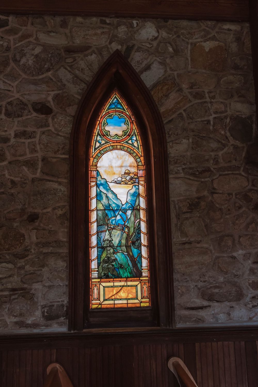 historic stone church wedding in upstate new york