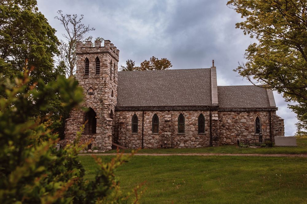 historic stone church wedding in upstate new york