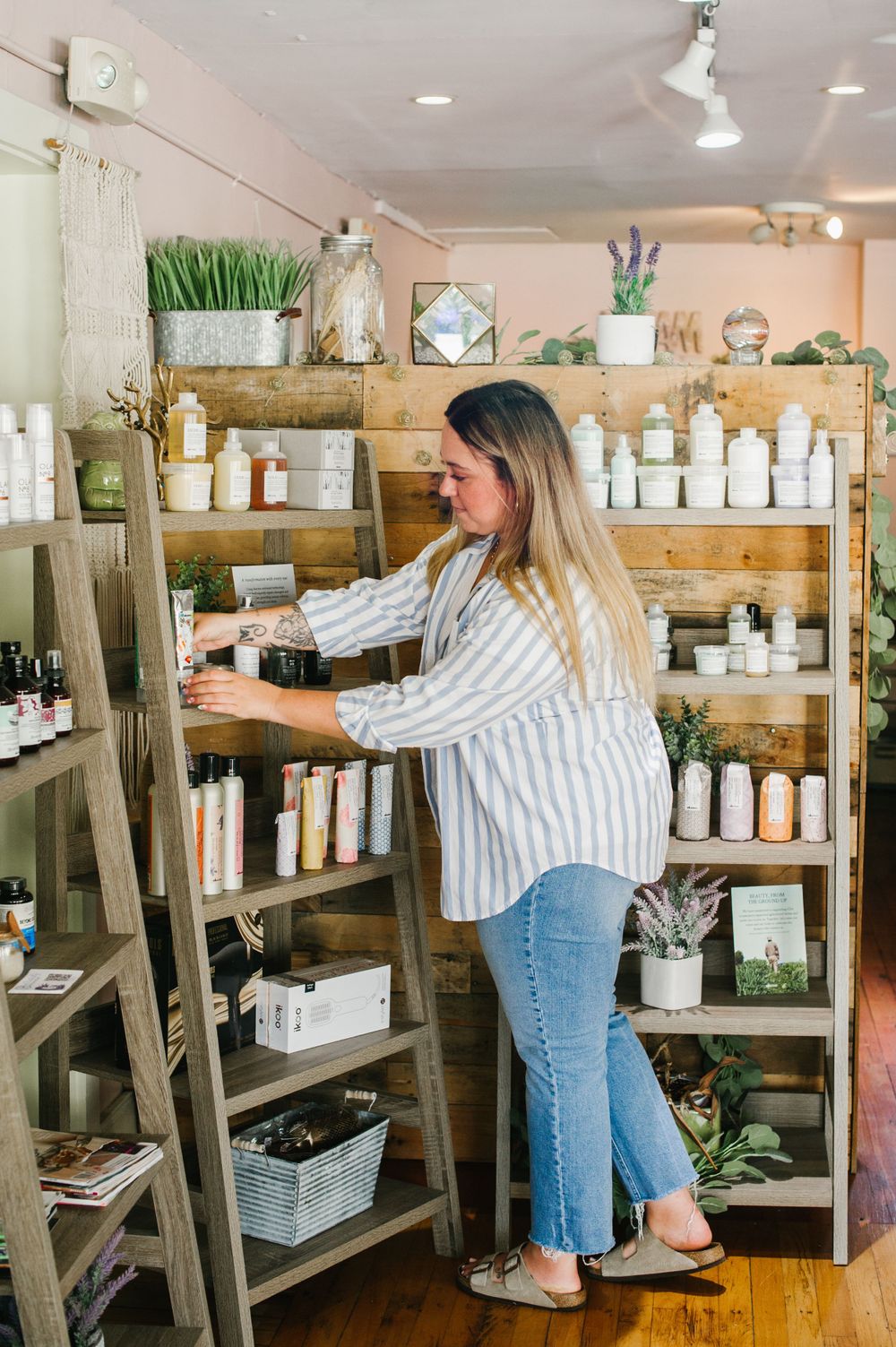 branding photography for local hair salon in rhode island