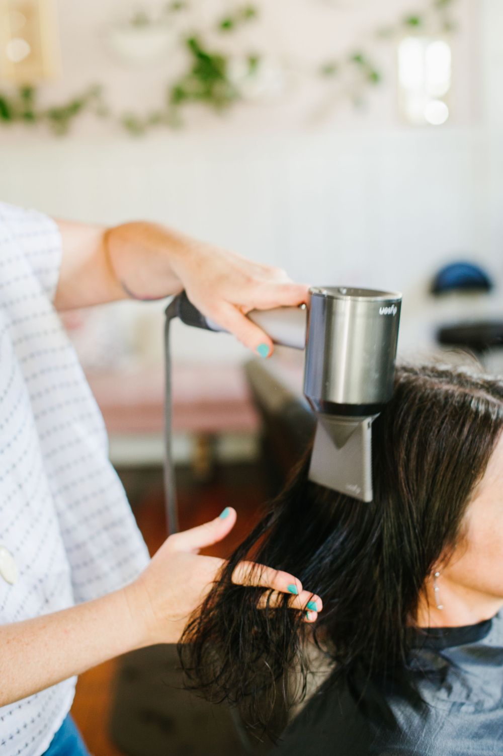 branding photography by olivia gird for local hair salon in rhode island
