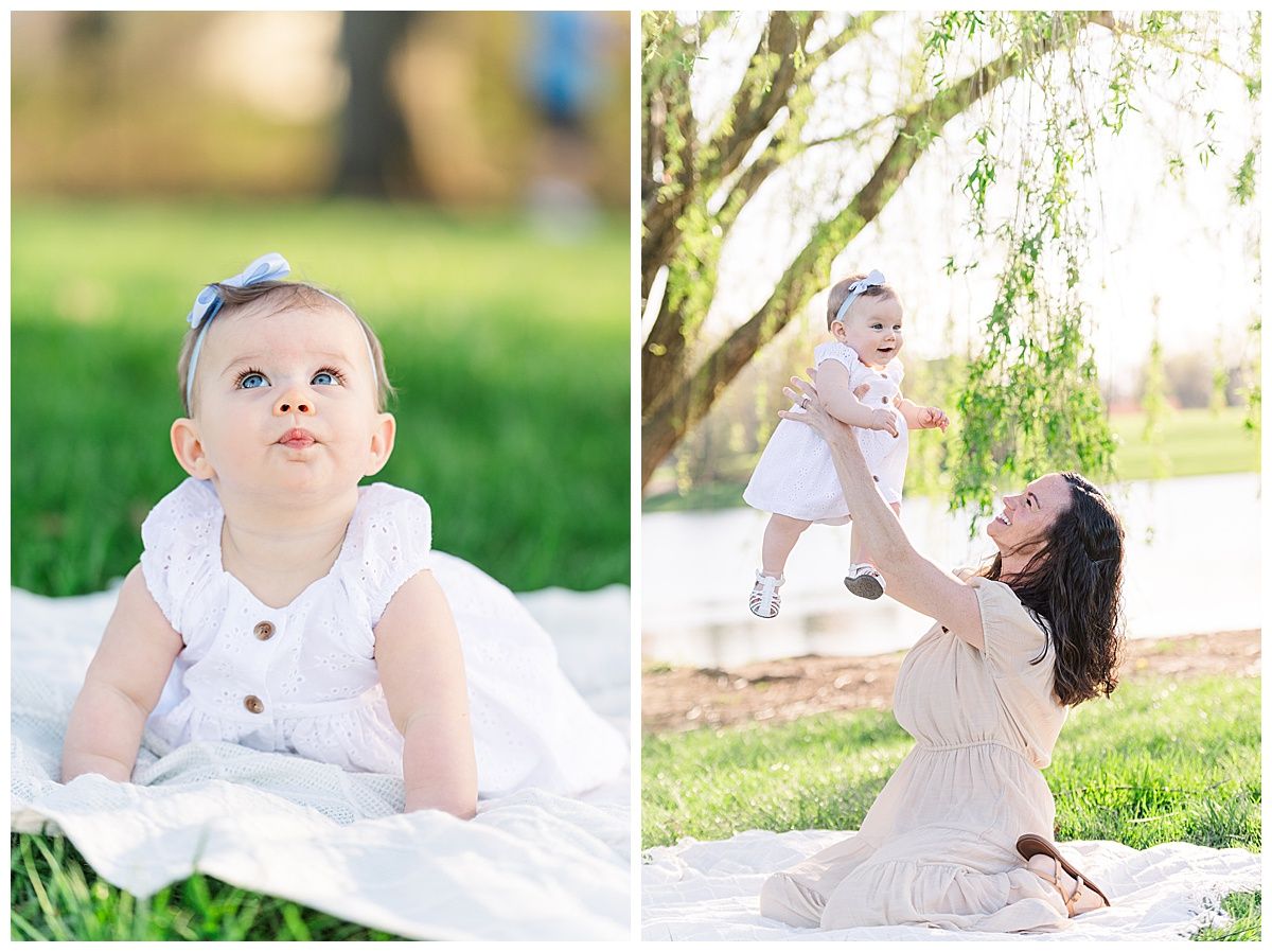 Pictures of mother and daughter at Coxhall Gardens in Carmel Indiana by Photographer Jayme Riggleman