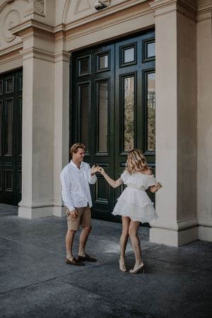 Couple dancing with each other.