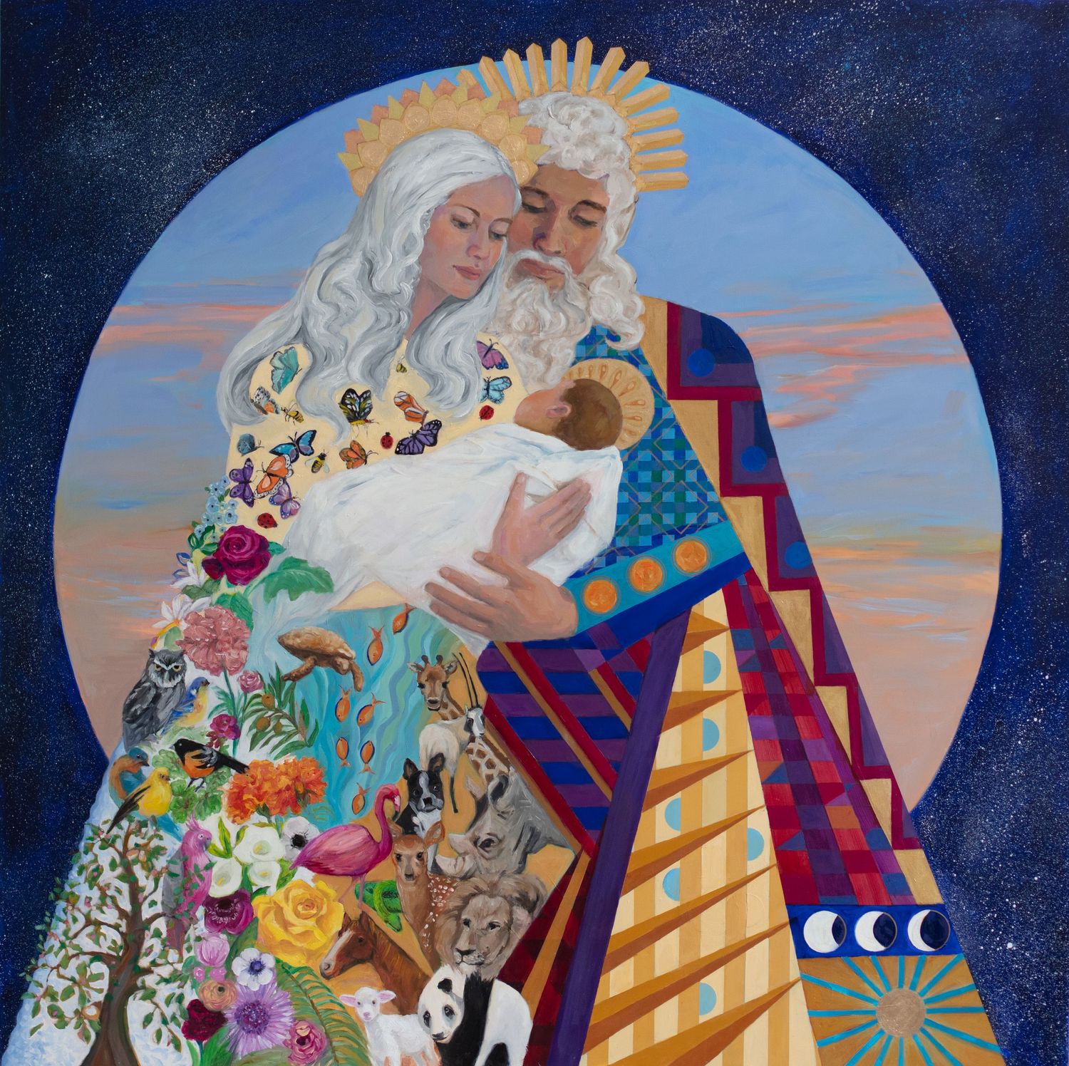 Giclee prints of spiritual subjects and religious images including Mary and baby Jesus