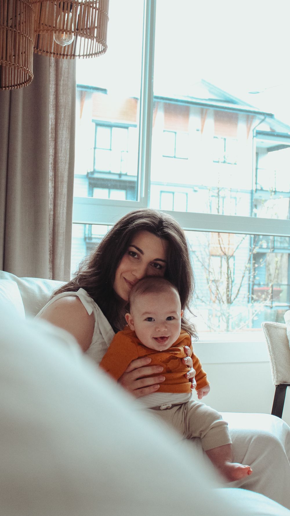 Vancouver Family and Motherhood Photographer offering candid, natural photos for capturing memories of you and baby indoors or outdoors.