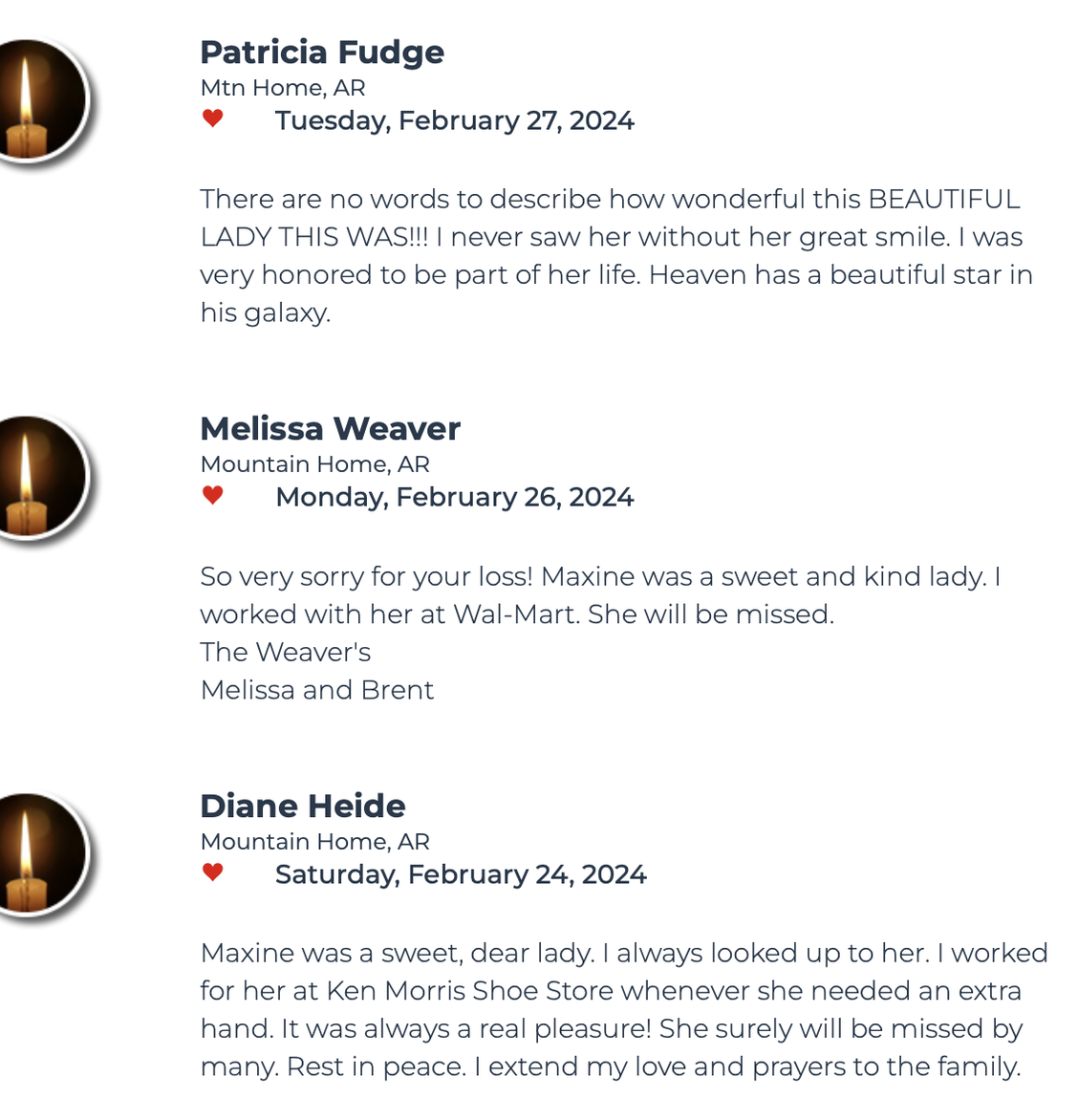 Obituary testimonials about the late, Ena "Granny" Maxine Kent
