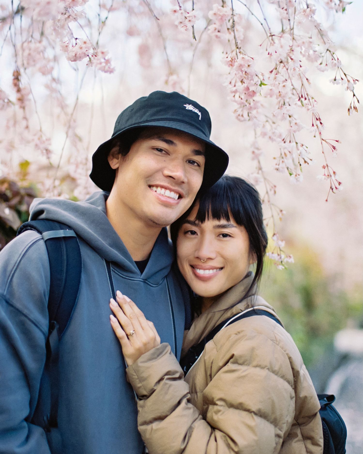 Engagement Proposal under Cherry Blossom Trees in Kyoto Japan