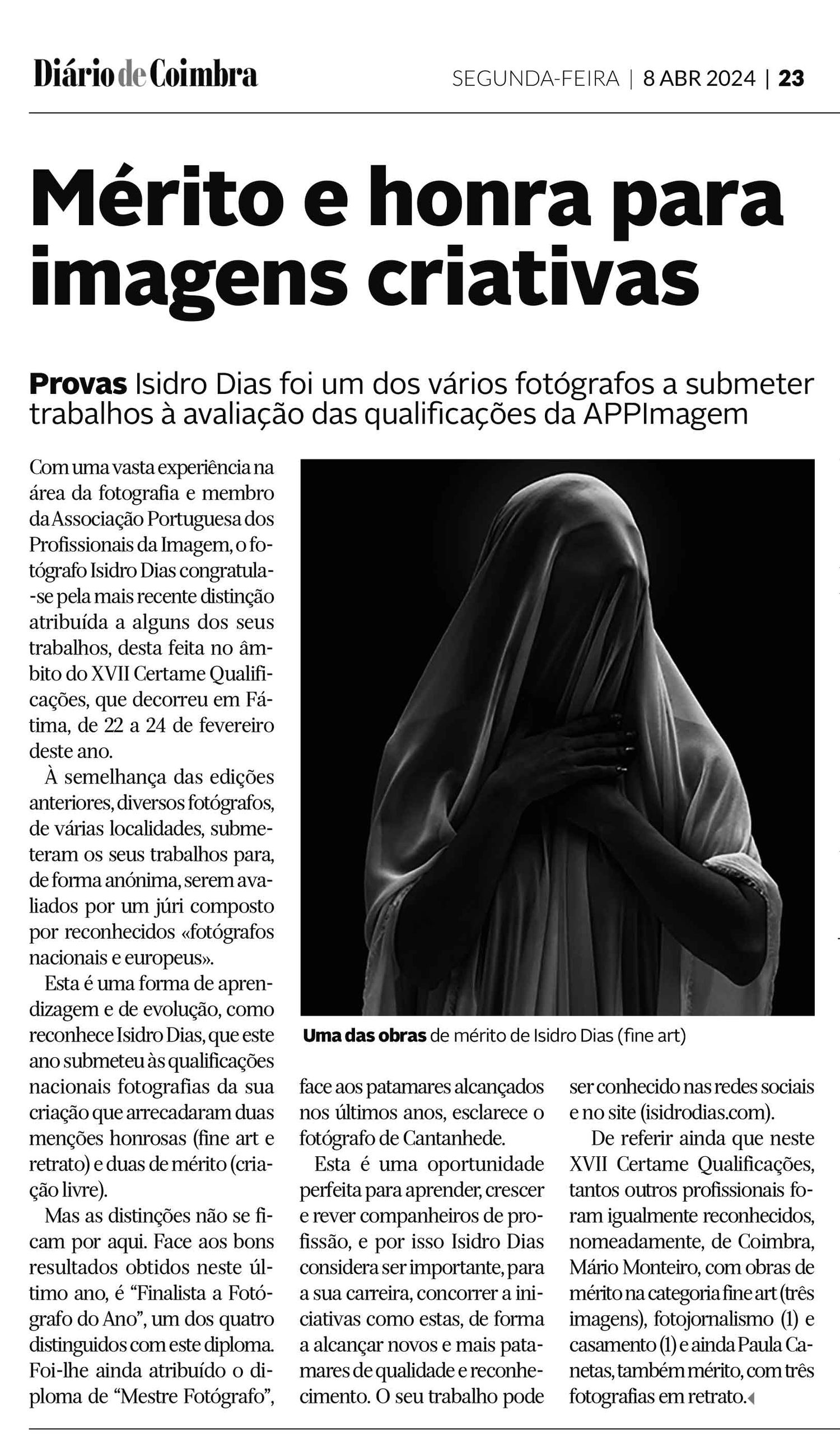 Notícias de fotógrafo premiado