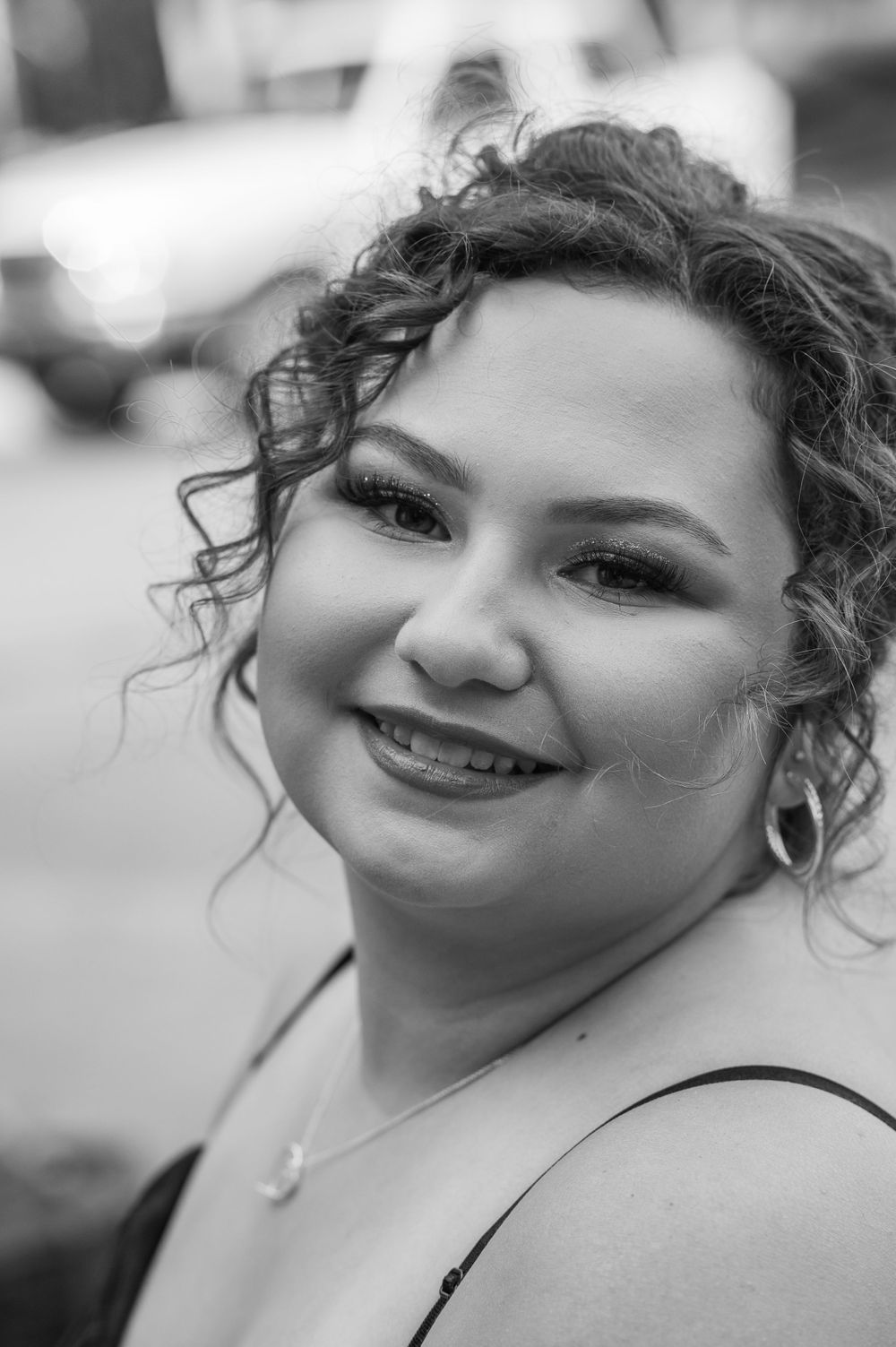 Teen girl portrait for prom, Anderson, South Carolina.