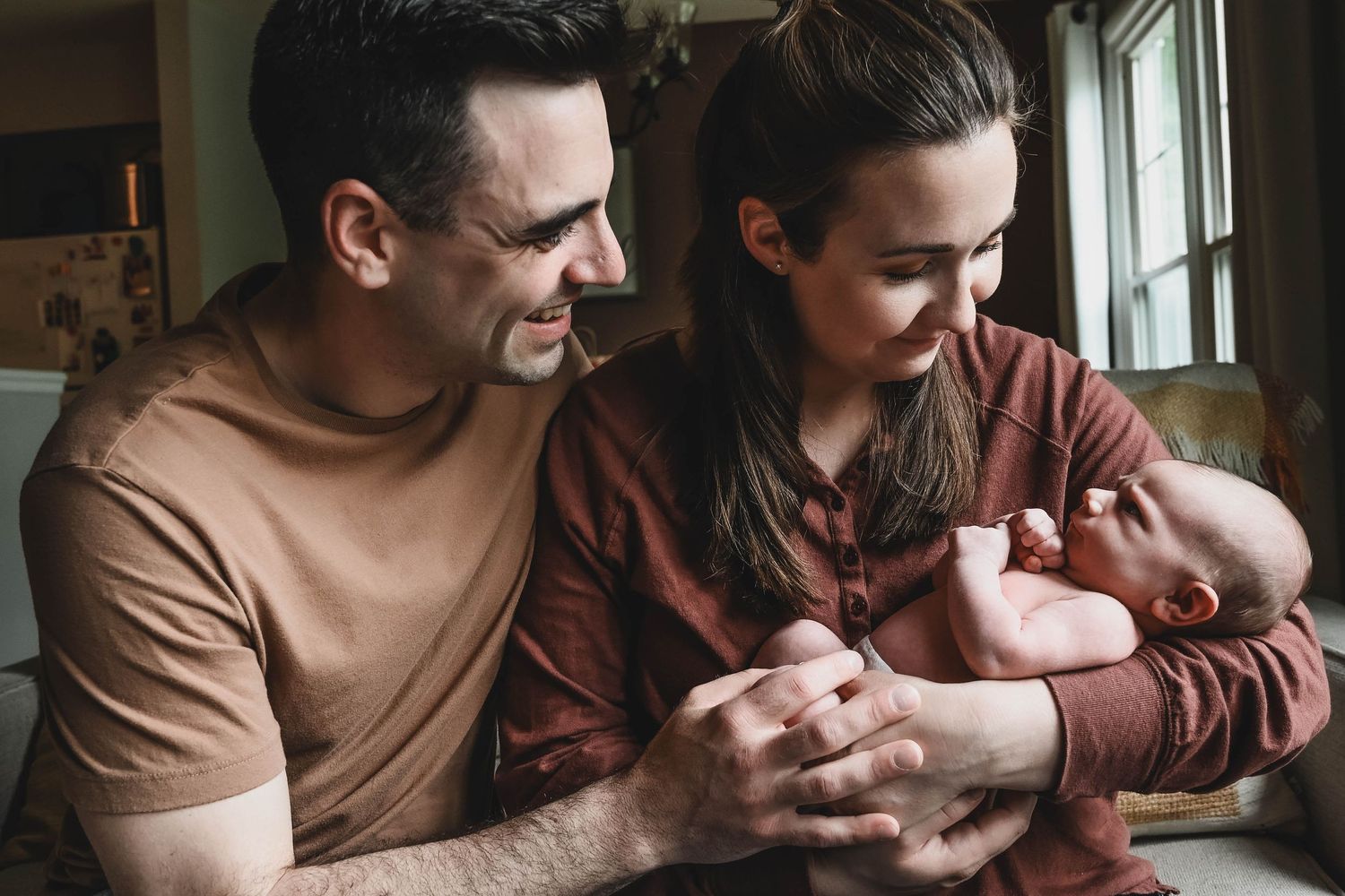New family photo taken during a newborn session near Albany, NY