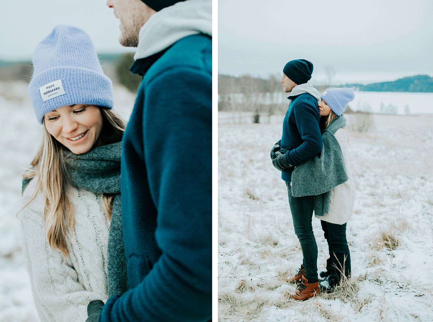 Parfotografering med Malin och Per Åslund vid Acksjön utanför Molkom. Fotograf Rebecca Nordin.