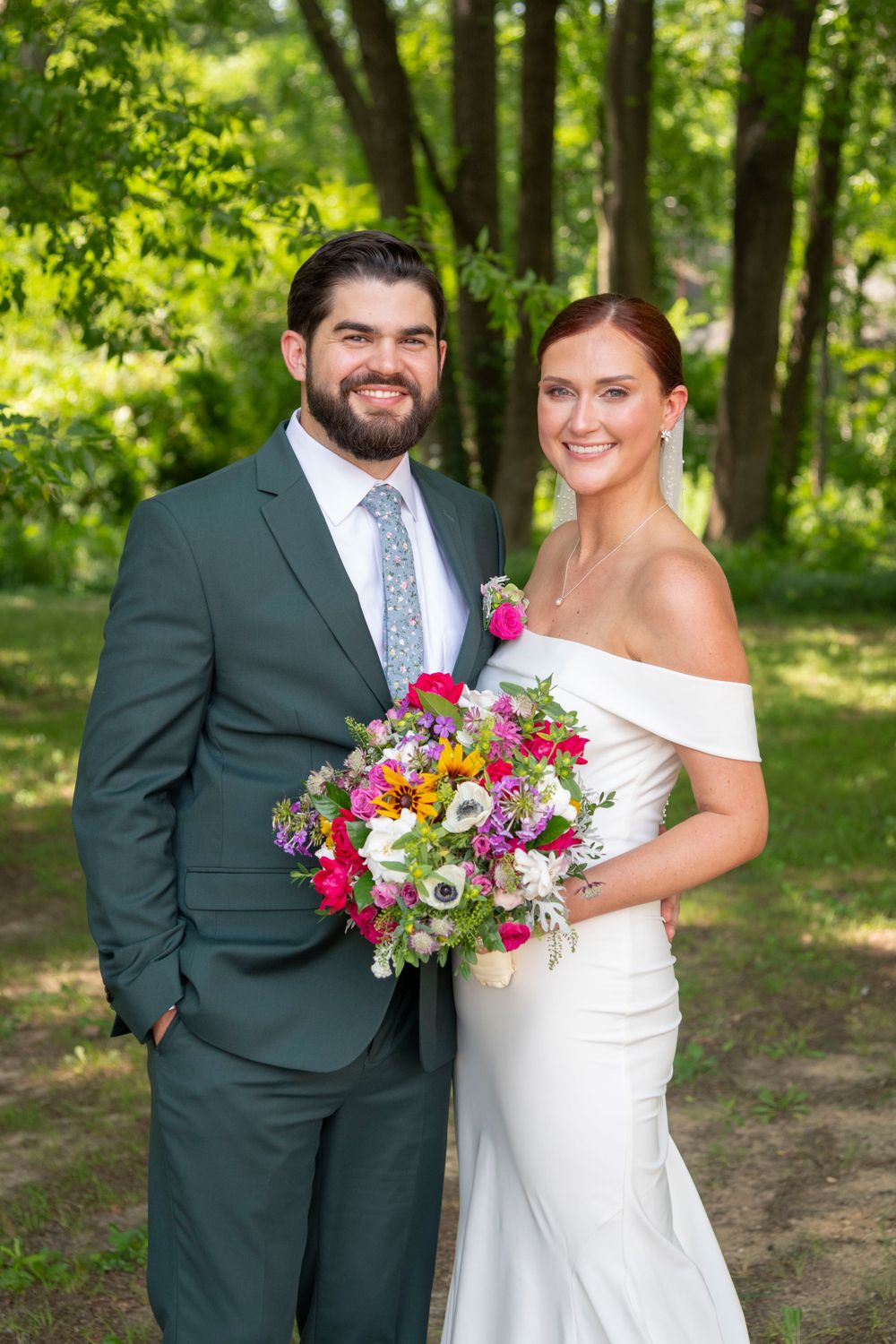 Bride and Groom on their wedding day in Tupelo, MS