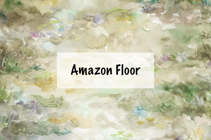 Abstract watercolor background in muted earth tones and sage green.