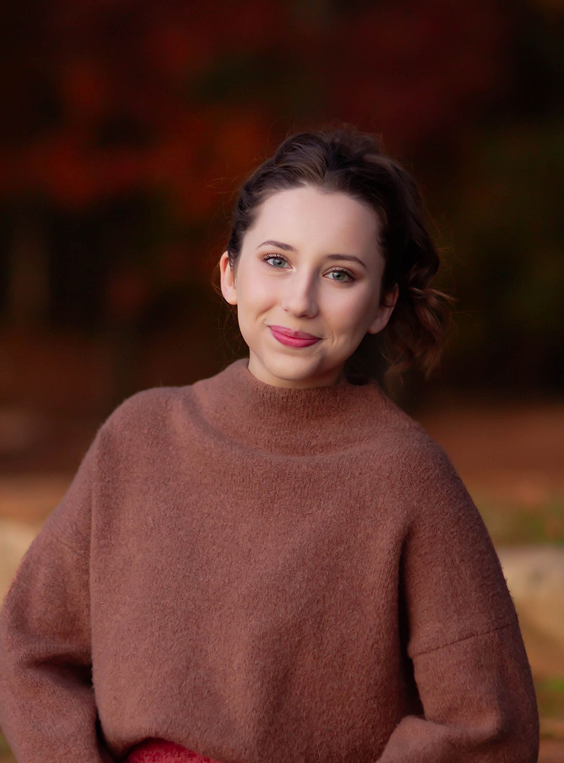 young woman fall portrait