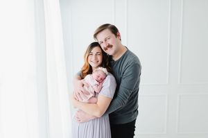 Newborn photography in studio of family and children based in Colorado