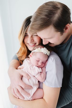 Newborn photography in studio of family and children based in Colorado