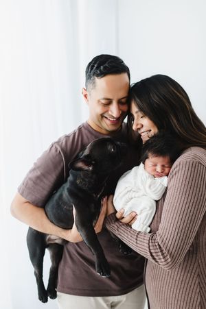 Newborn photography in studio of family and children based in Colorado
