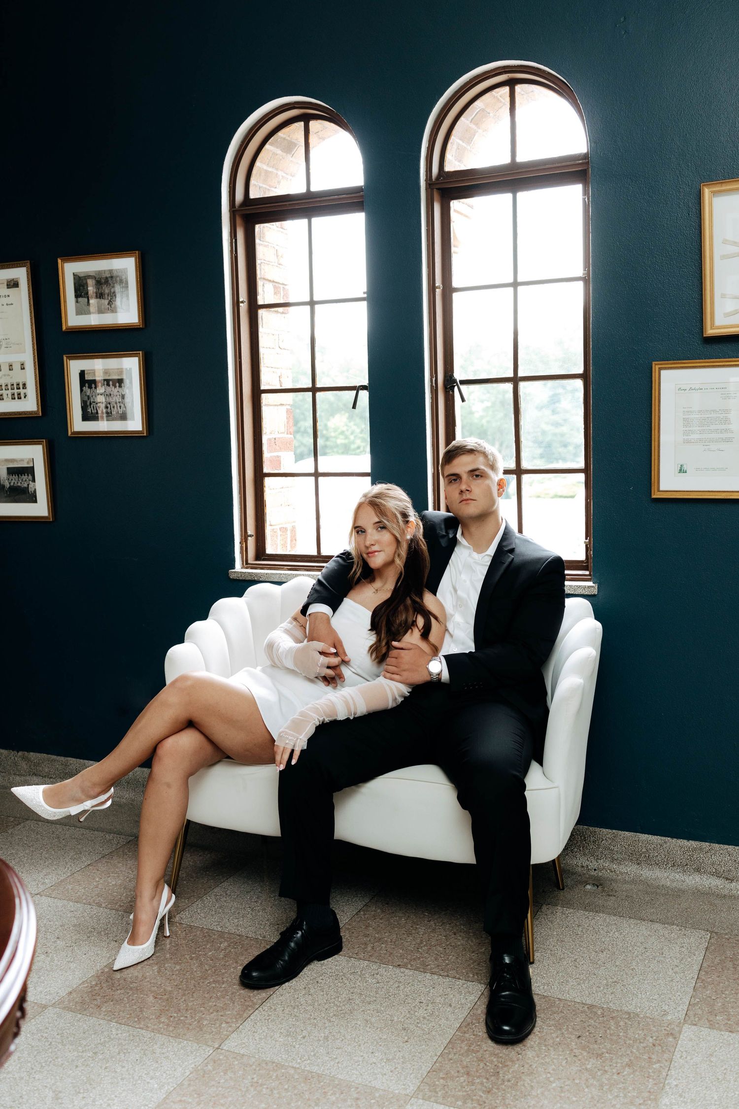 Classy and dreamy engagement photoshoot at Nazareth Hall in Grand rapids Ohio captured by photographer Autumn Case with DreamStudios LLC