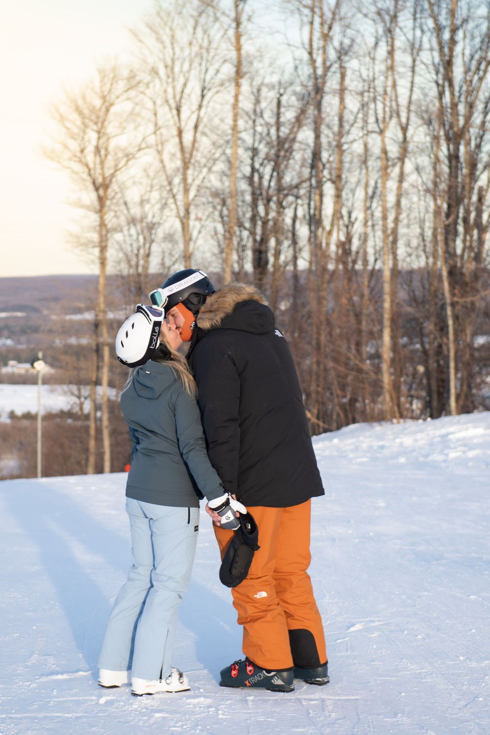 Northern Michigan Couple Proposal Engagement Boyne Mountain SkyBridge
