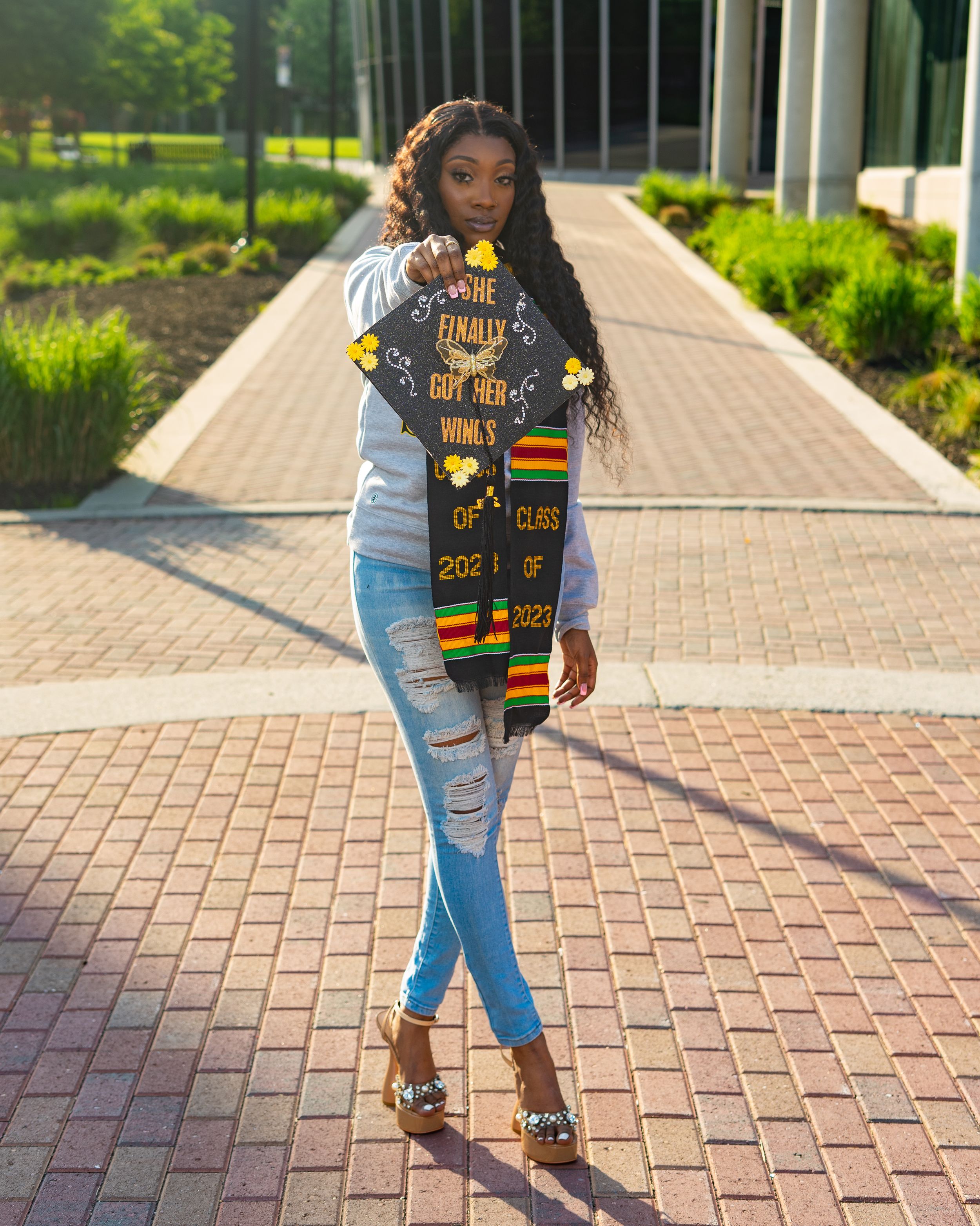 black girl college graduate