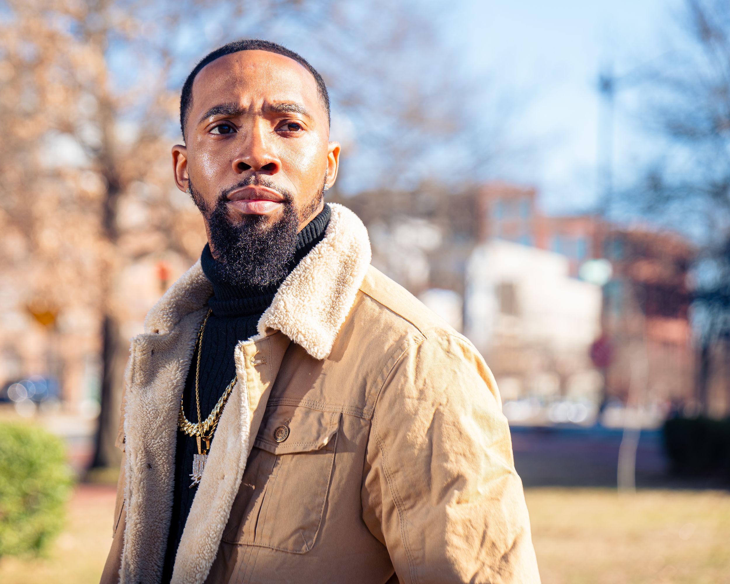African American man outdoor portrait