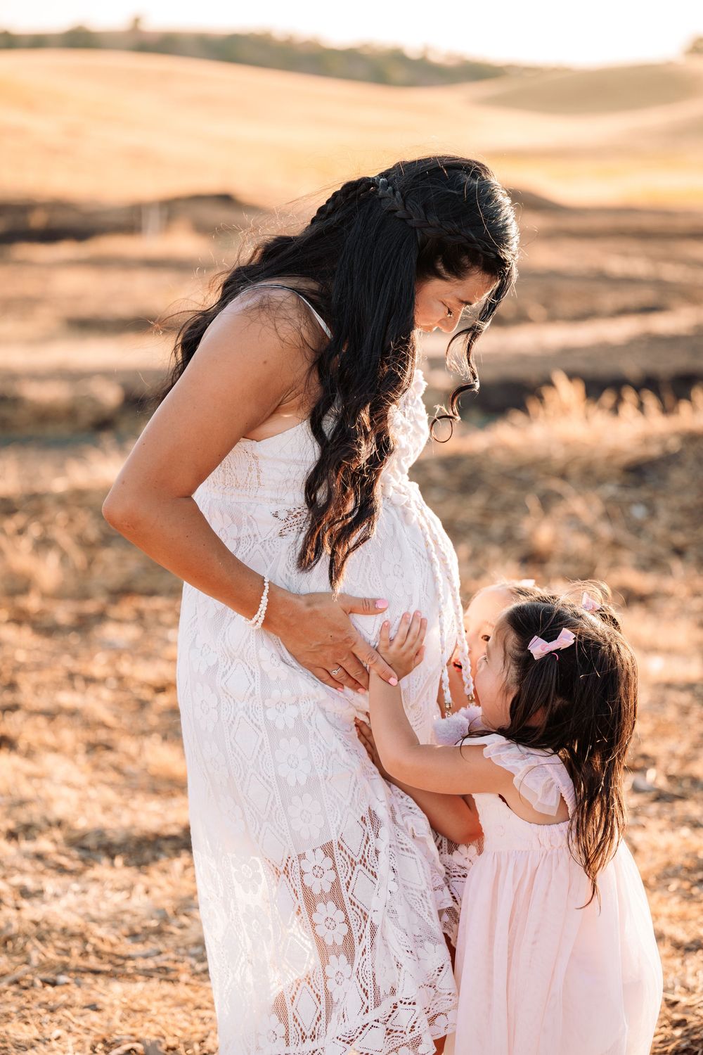 Maternity photography, little girl and mom brentwood antioch concord california clayton golden hour  bside photography elegant beautiful