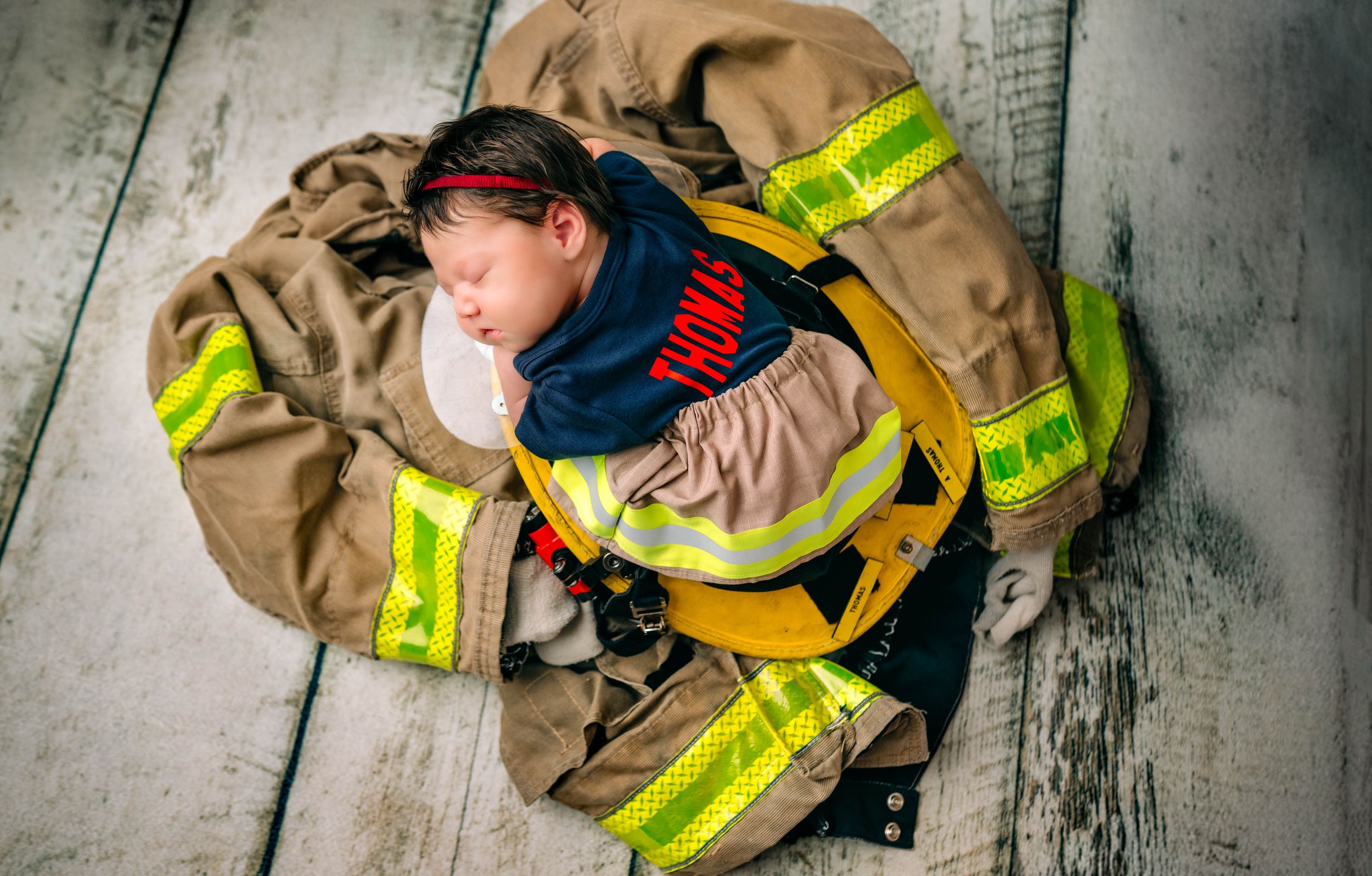 Firefighter newborn