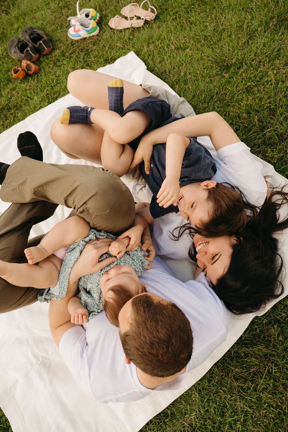 Photography family in the park in France