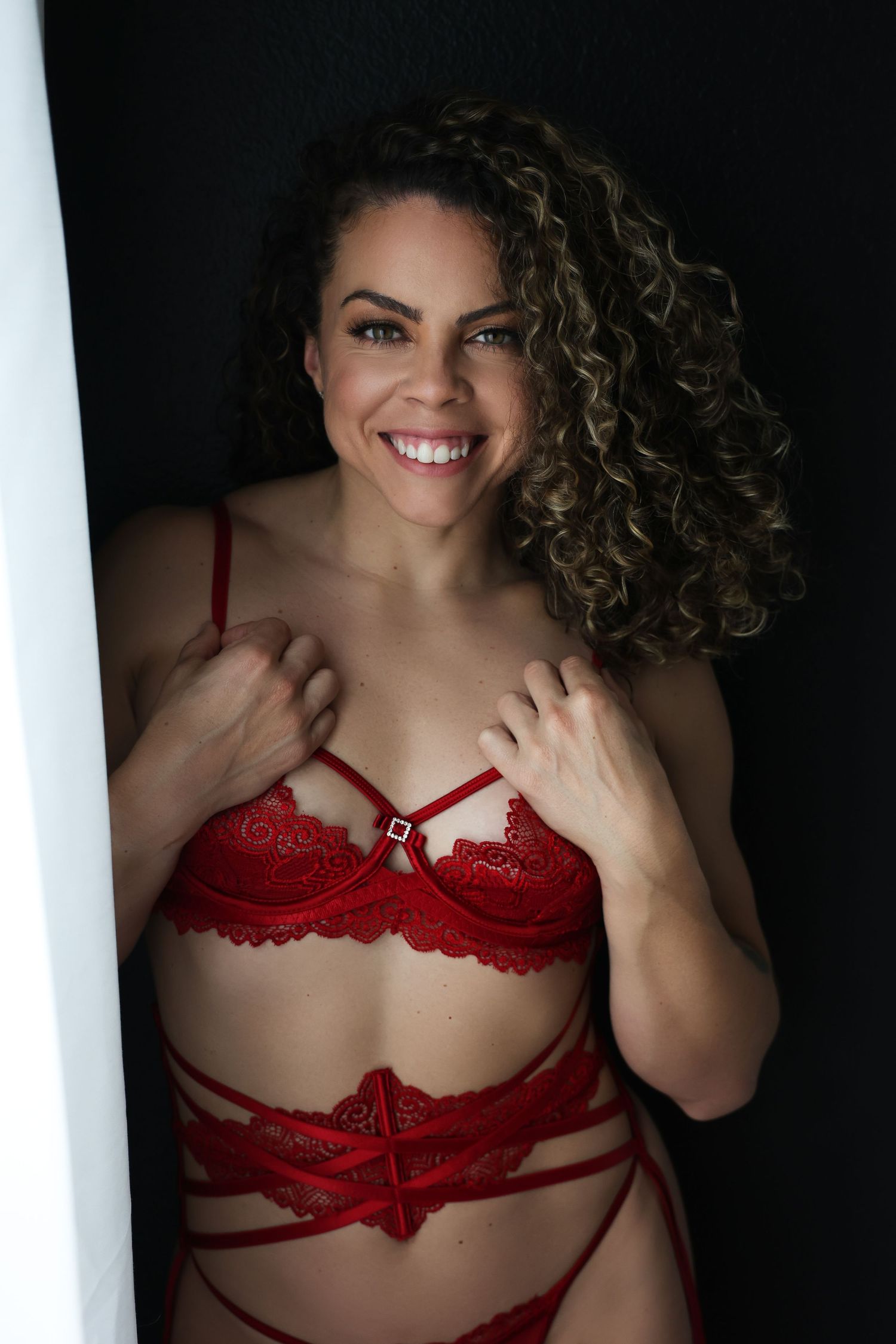 Studio boudoir portrait
