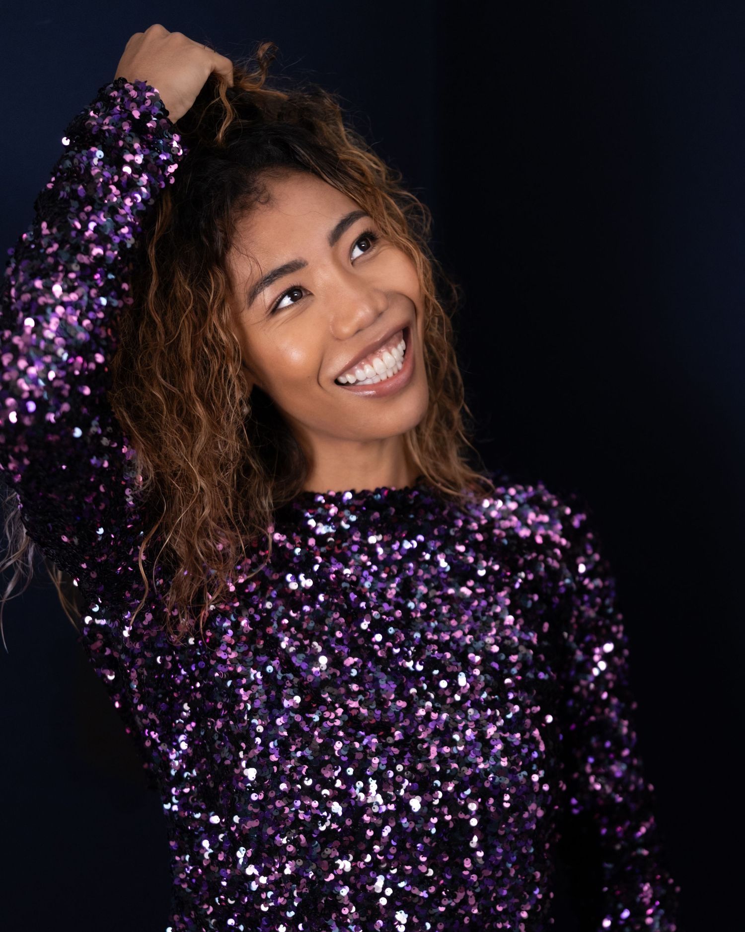 Disco ball detail shot, behind the scenes of brand photography session, North Vancouver
