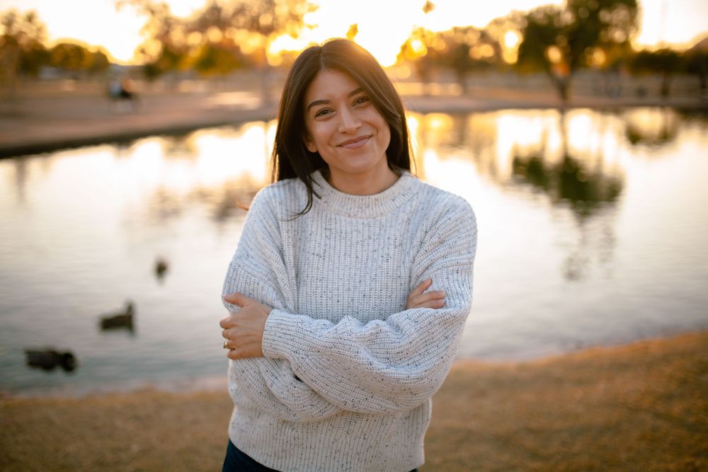 Portrait of girl and Phoenix, Arizona