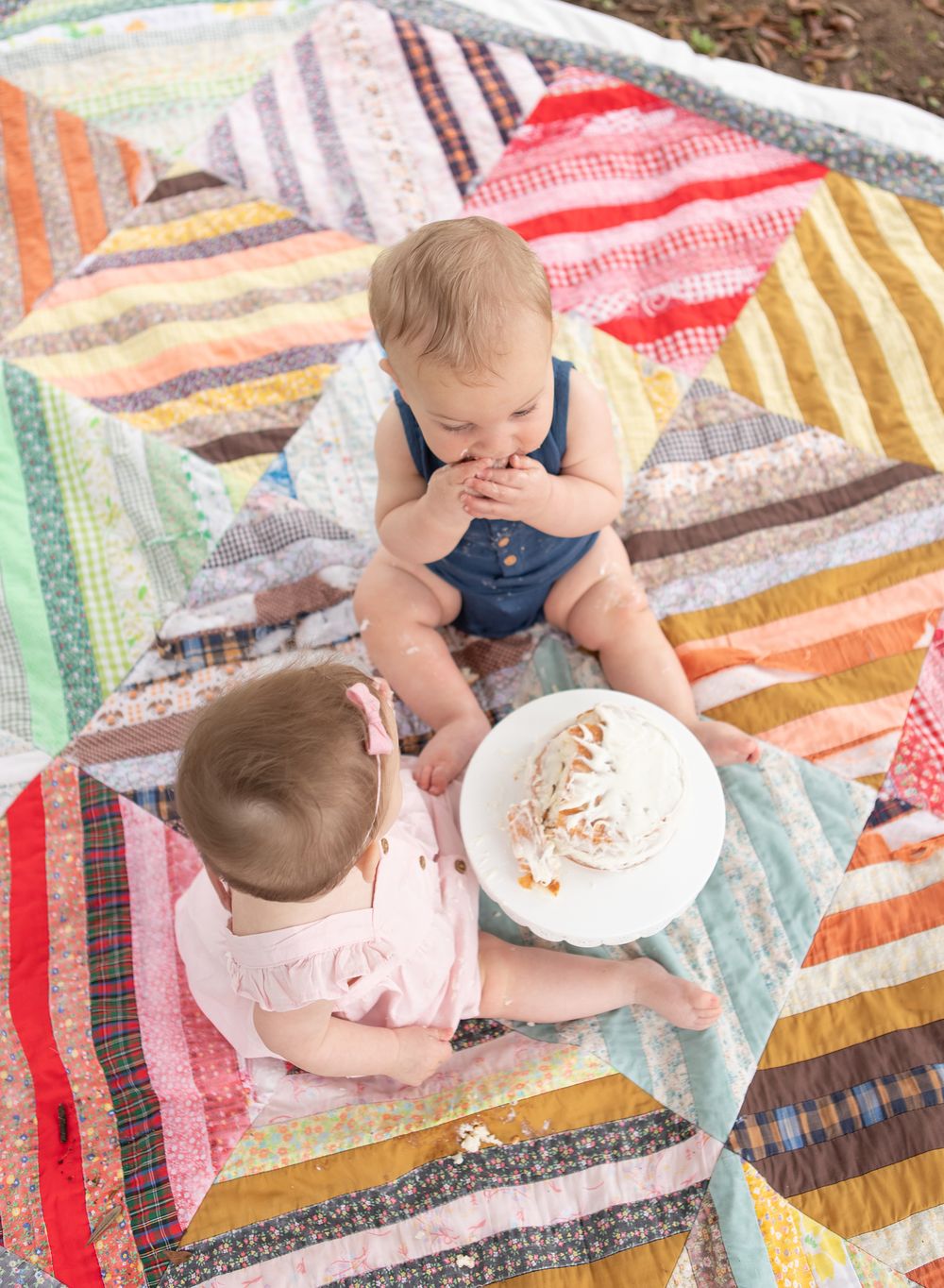 pensacola baby photographer, pensacola cake smash photographer, twin cake smash photography, pensacola twin baby photographer