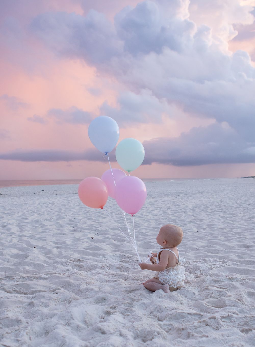 Perdido Key Florida 12 Month old milestone Photography session sunset, perdido key beach cake smash, pensacola baby photographer