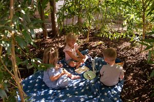 Kinder bei einem natürlichen Kita-Fototag