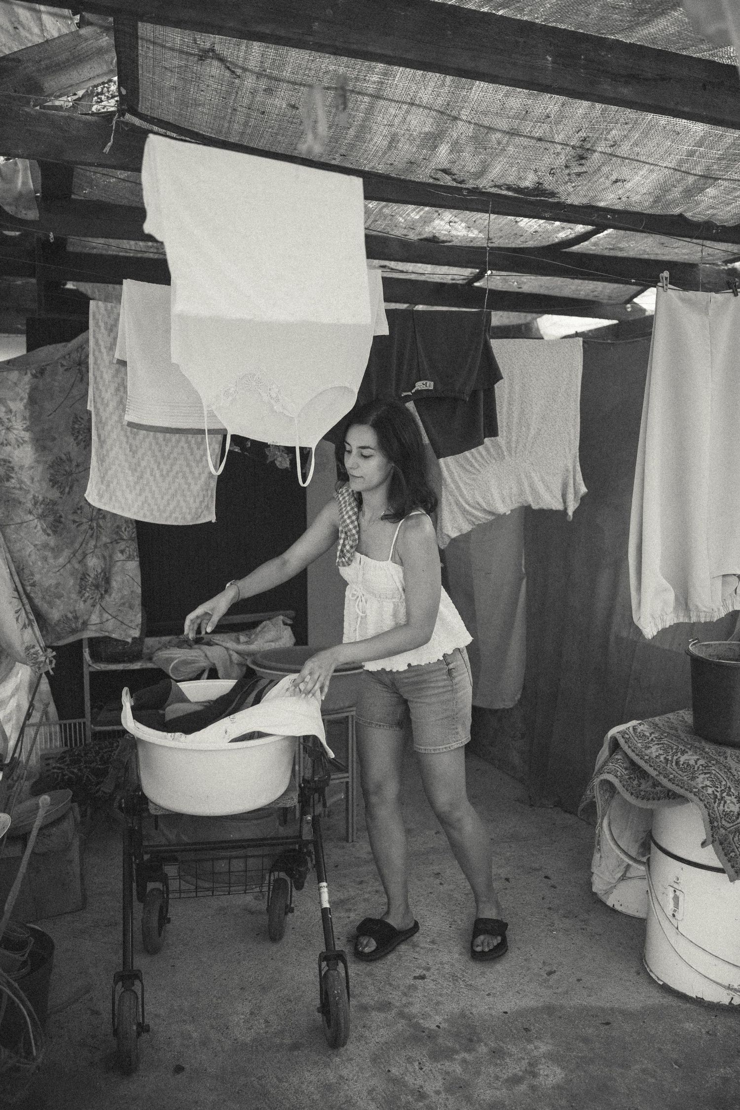 film style photography black and white laundry abu dhabi