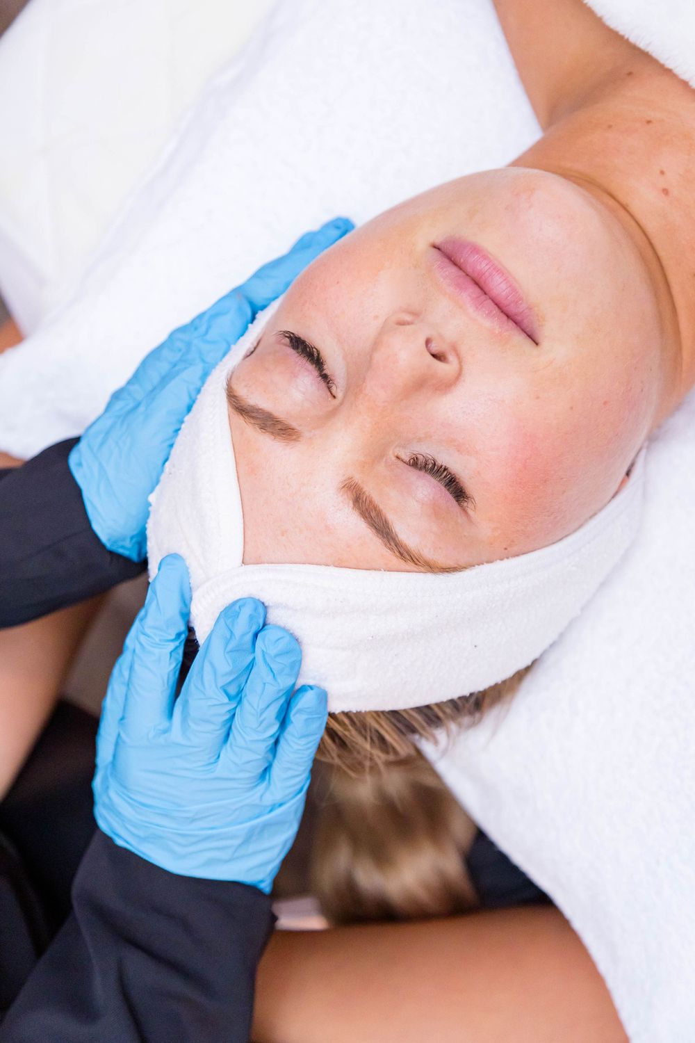 girl getting facial
