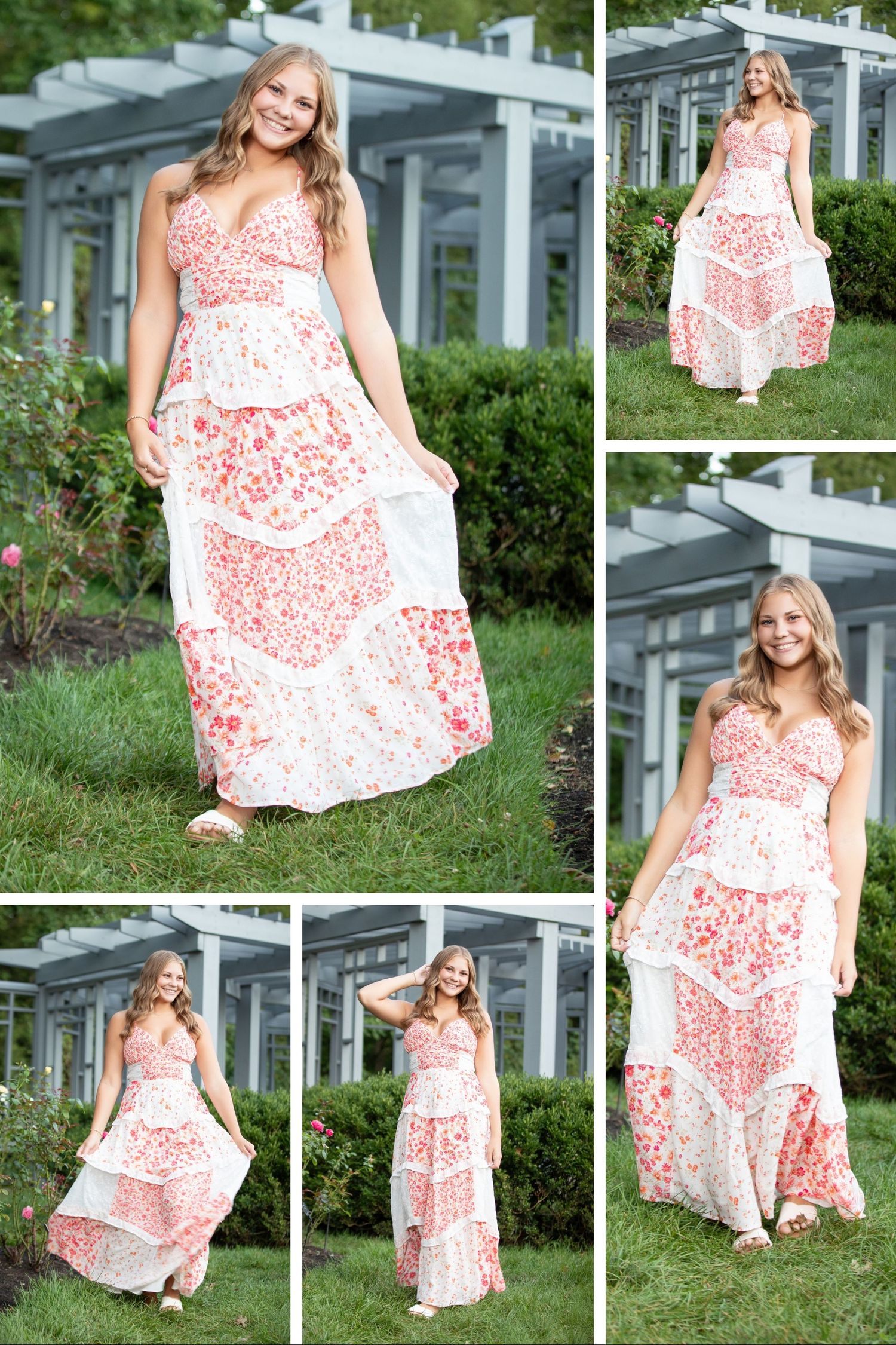 Columbus, Ohio, senior pictures at Inniswood Metro Gardens featuring an Olentangy senior and timeless garden portraits.
