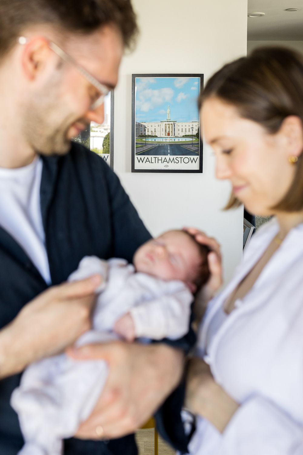 photos of newborn baby girl at home in walthamstow