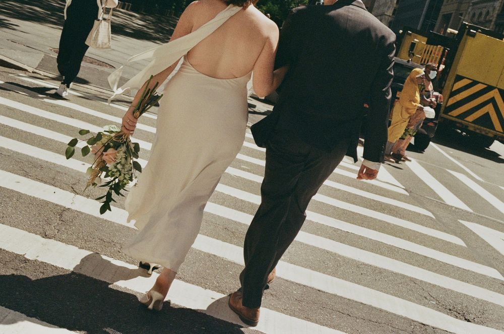 NYC City Clerk Office elopement photographer on 35mm film